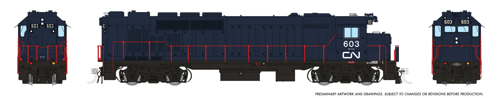 Rapido HO GP40TC Locomotives