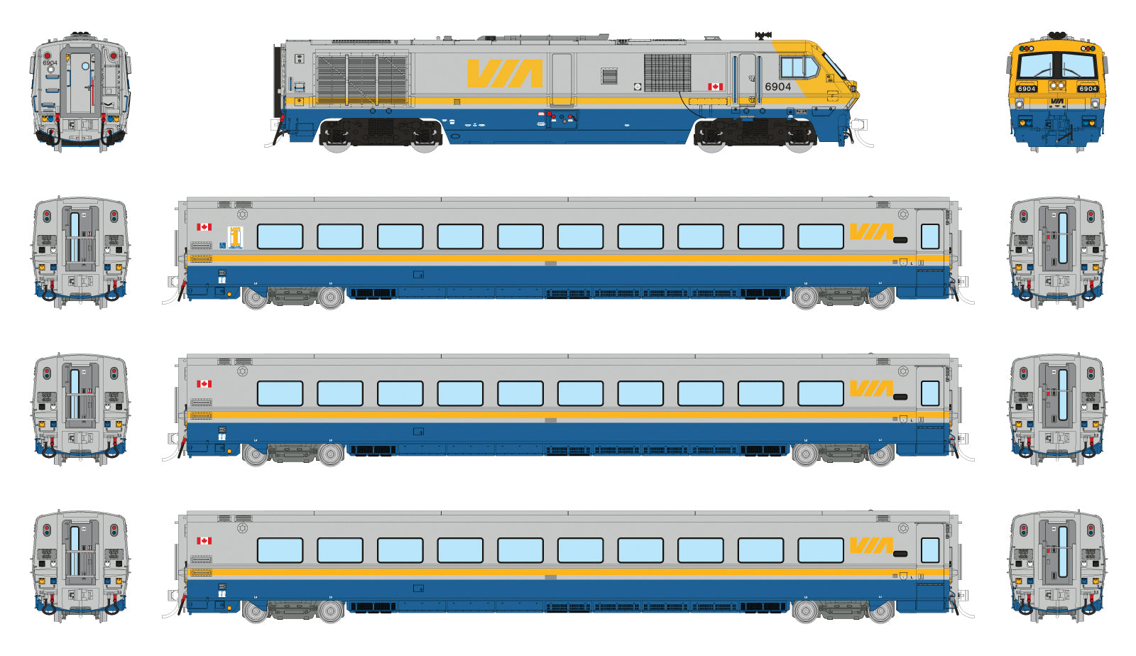 Rapido HO LRC Trains