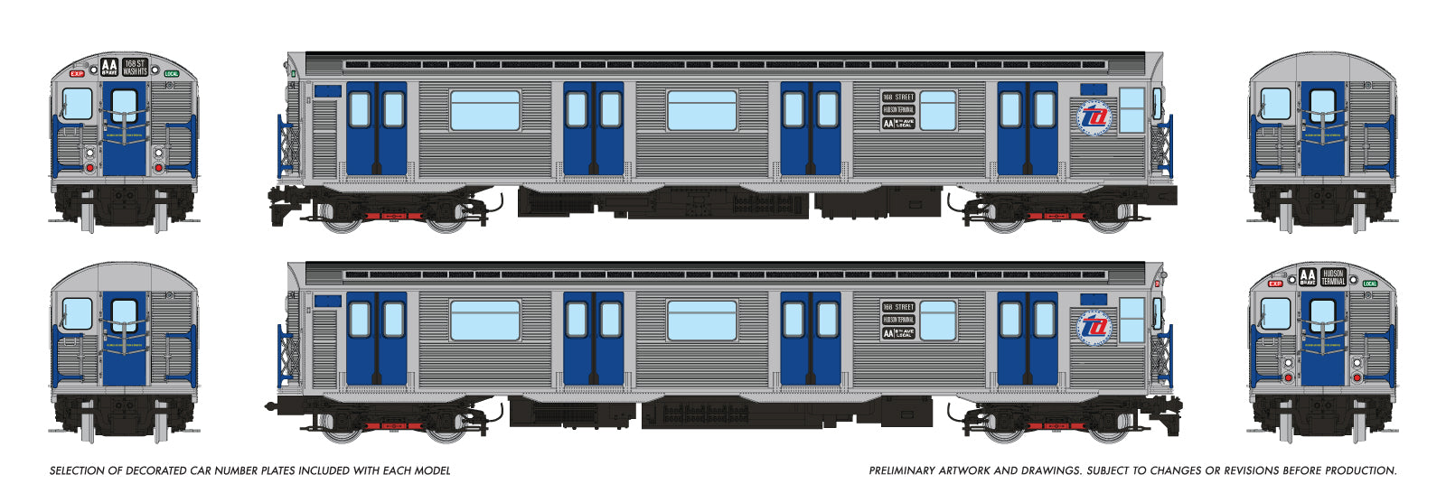 Rapido HO R32 Subway Cars