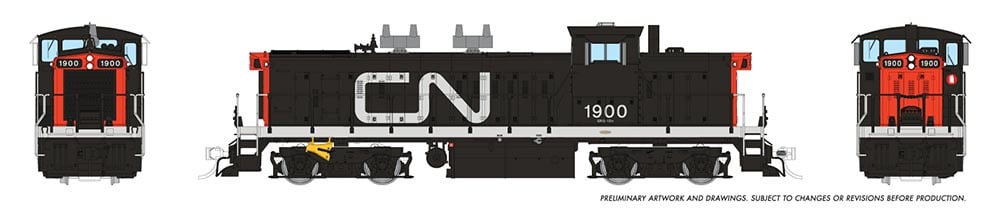 Rapido 10568 HO GMD-1 — CN Noodle #1900 (DC/DCC/Sound) - Oakville Model Trains Depot