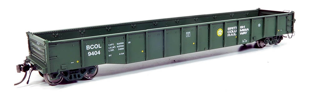 Rapido 50047A HO 52'6" Mill Gondola — BC Rail Dogwood Single Car - Oakville Model Trains Depot
