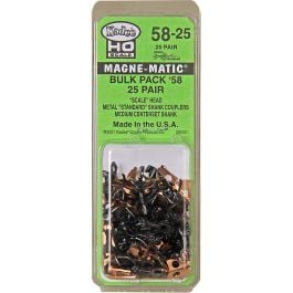 Kadee 58-25 HO bulk pack 25 pair number 58 scale metal couplers