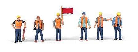 Walthers SceneMaster 6067 HO Scale Railroad Track Workers pkg(6) - Set #2