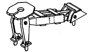 Details West 1004 HO Scale Trailer Hitch, Impact Car (Piggyback Type)