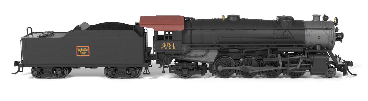 Broadway Limited Imports 10050 N USRA Heavy Mikado, CBQ (FWD) 451, Paragon4 Sound/DC/DCC, N - view 5