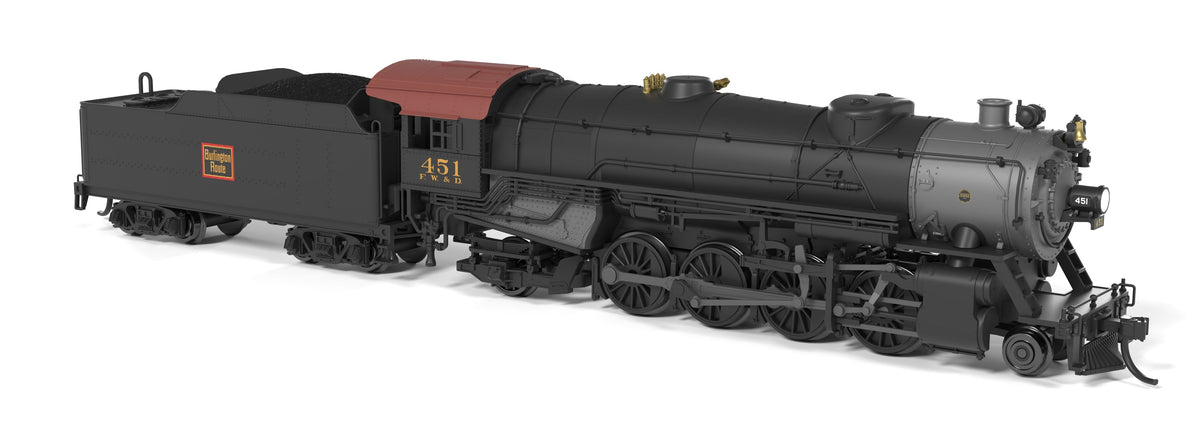Broadway Limited Imports 10050 N USRA Heavy Mikado, CBQ (FWD) 451, Paragon4 Sound/DC/DCC, N - view 6