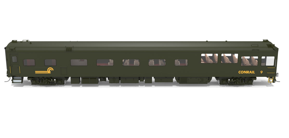 Broadway Limited Imports 10172 HO Conrail Track Inspection Car, #9, Green & Yellow, 1992-1997 Appearance - view 6