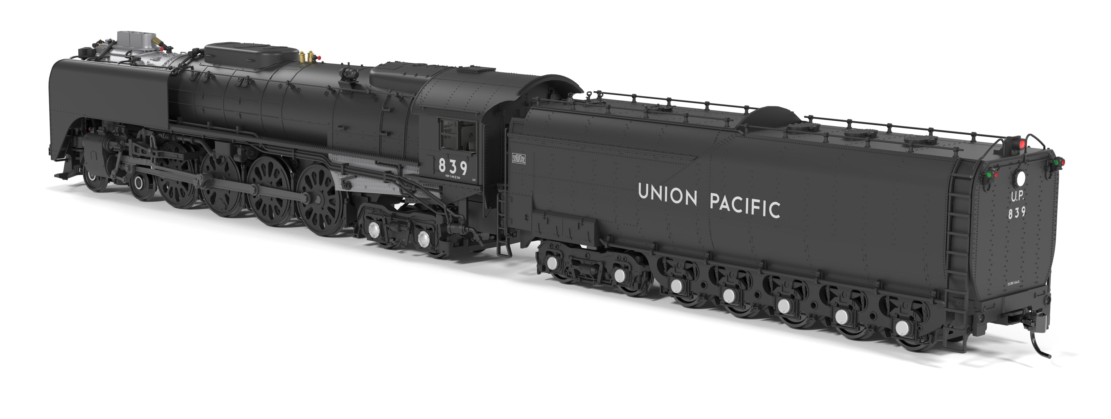 BLI 10211 HO FEF-3 4-8-4 UP 839 - rear 3/4 view