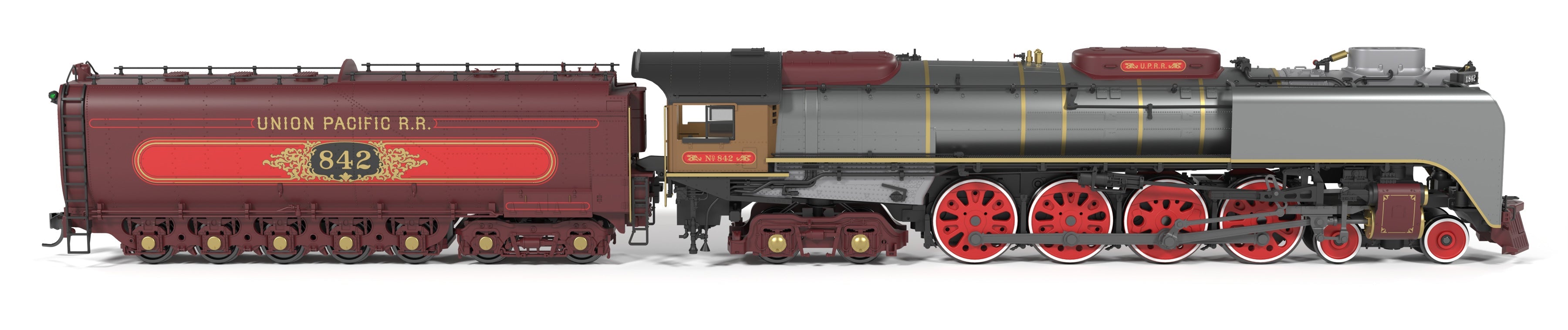 BLI 10212 HO FEF-3 4-8-4 UP 842 - trucks and fuel tank