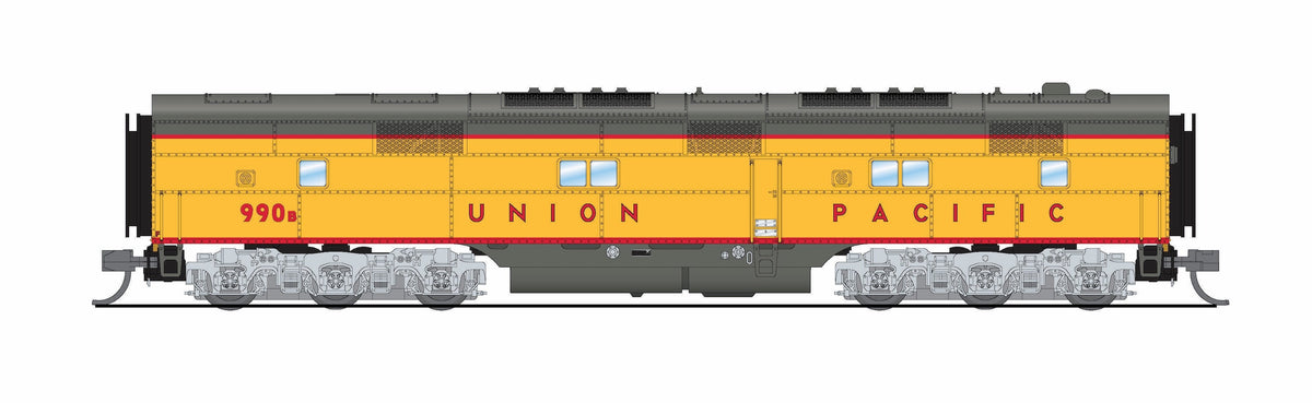 Broadway Limited Imports 10241 N EMD E7B, UP 988B, Yellow & Gray, 1960's Appearance, No-Sound / DCC-Ready, N - view 8