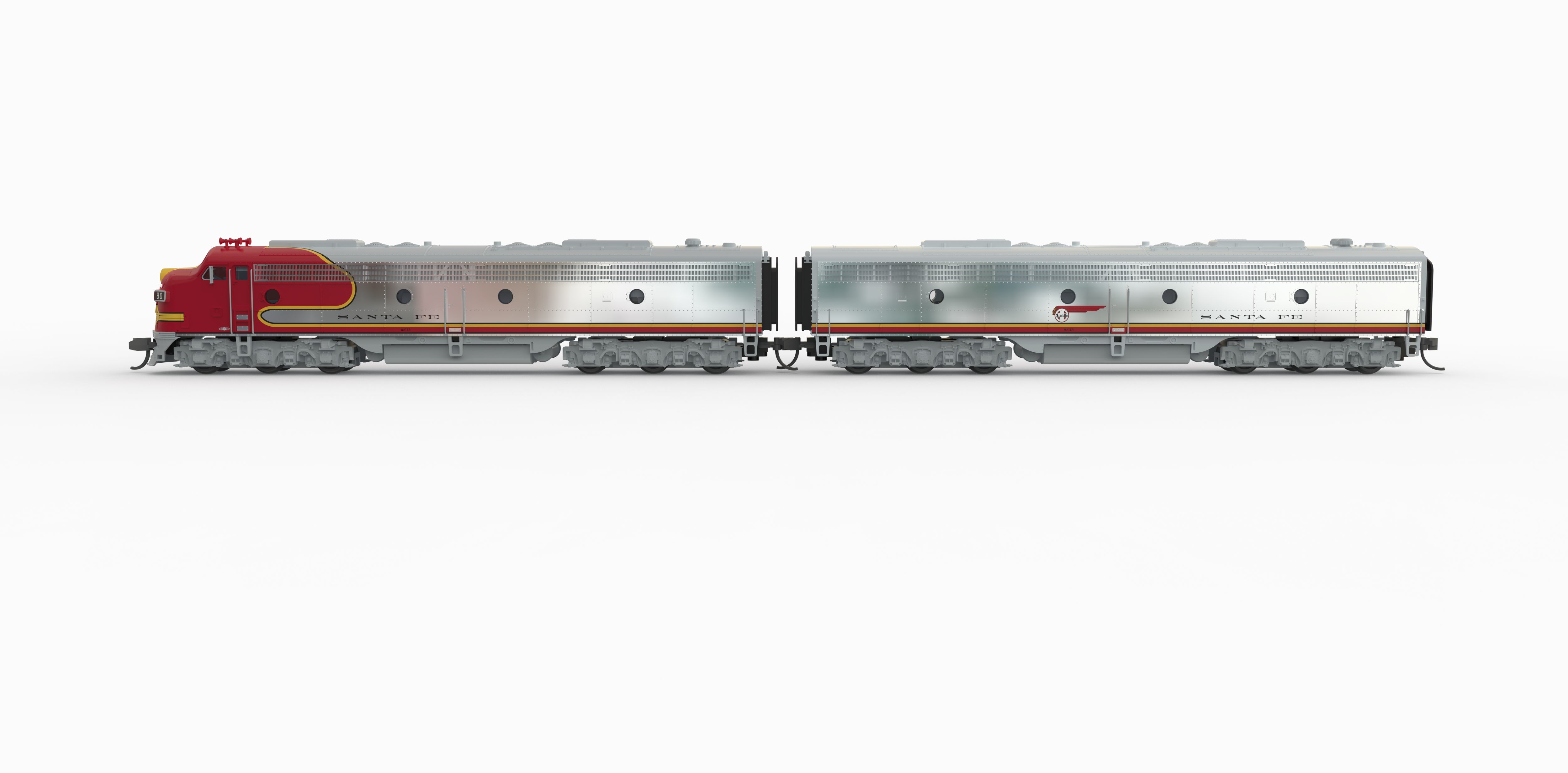 BLI 10280 N E8 A/B ATSF 1950 - side profile view