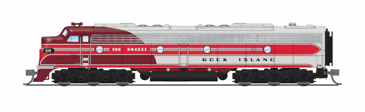 Broadway Limited Imports 10298 N EMD E8A, CRIP 649, "The Rocket" Scheme, No-Sound / DCC-Ready, N - view 8