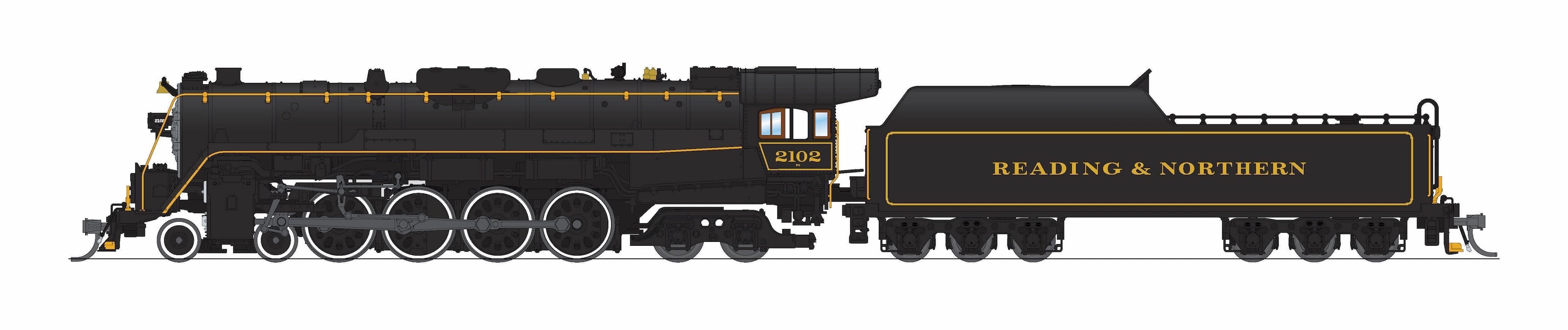 BLI 10328 N T1 4-8-4 RDG 2102 - roof and exhaust detail