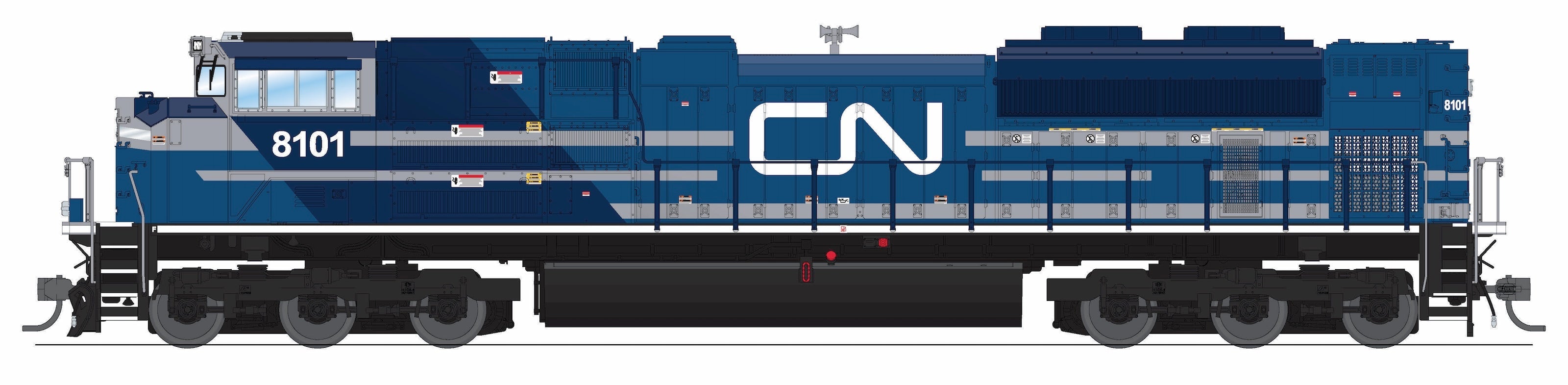 BLI 10425 HO SD70ACe CN 8101 - underside view