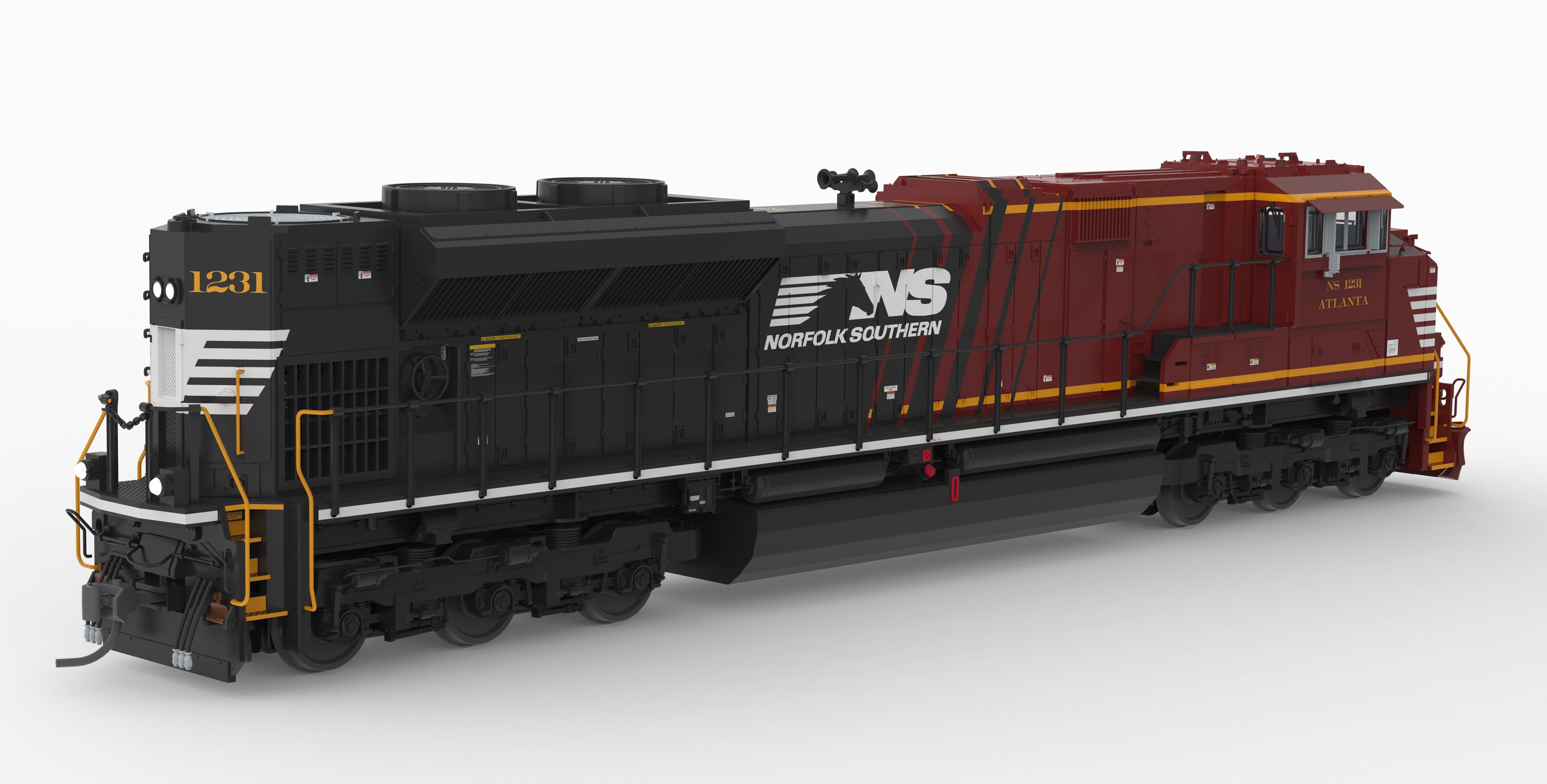 BLI 10438 HO SD70ACe NS 1231 - front 3/4 view