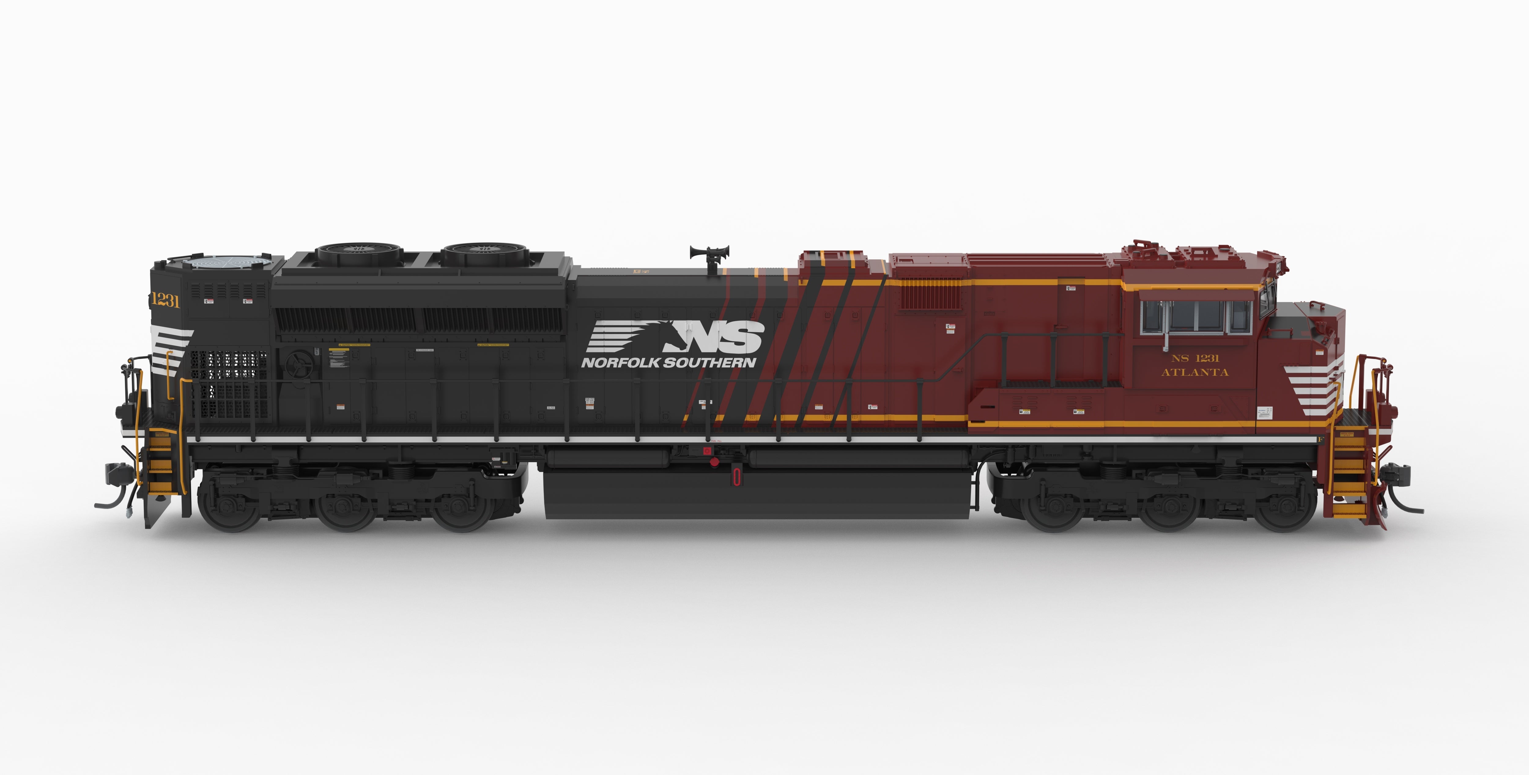 BLI 10438 HO SD70ACe NS 1231 - rear 3/4 view