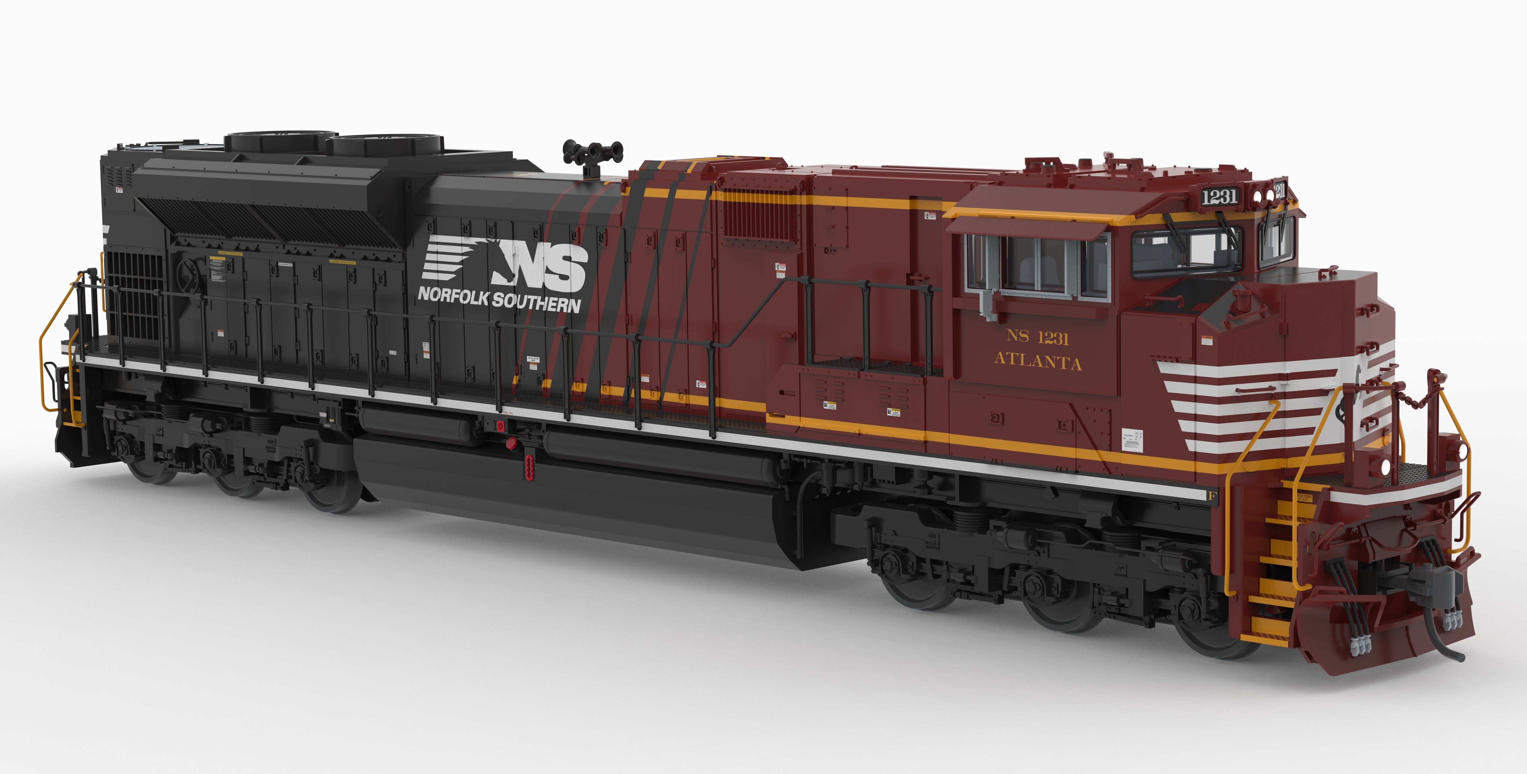 BLI 10436 HO SD70ACe NS 1231 - rear 3/4 view