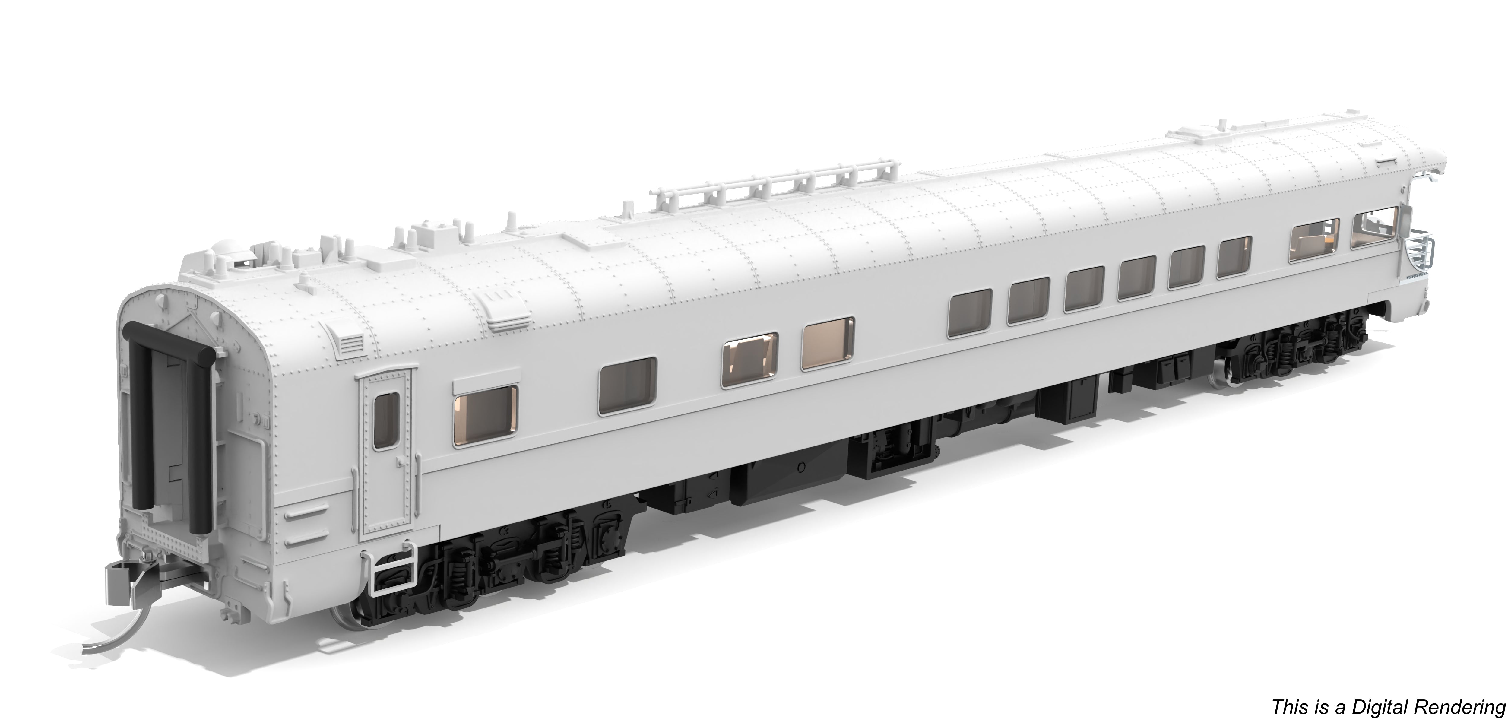 Broadway Limited Imports 10495 N Union Pacific Business Car, Painted Primer Gray w/ Black Trucks