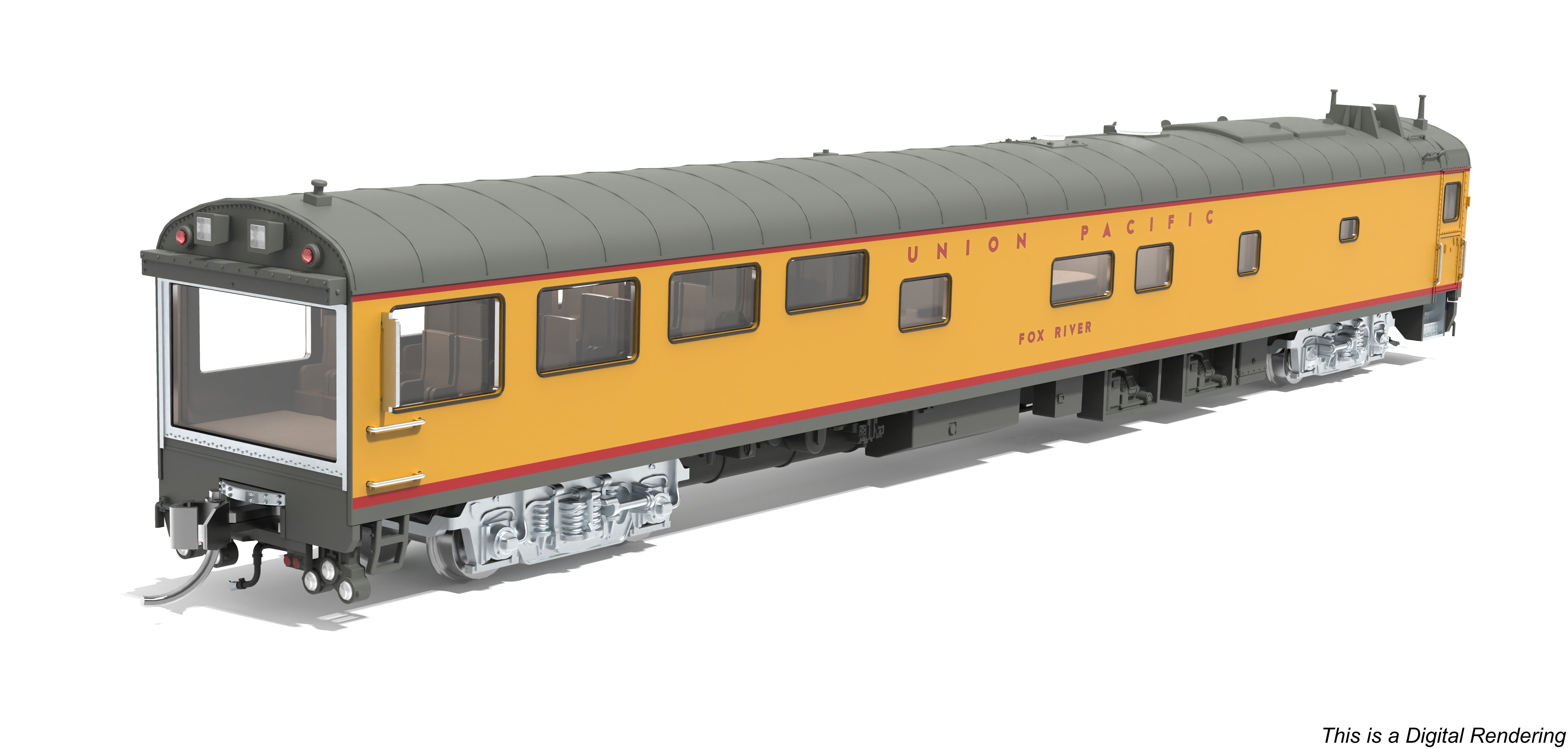 Broadway Limited Imports 10500 N Union Pacific "Fox River" Track Inspection Car, 1995-2006 Appearance