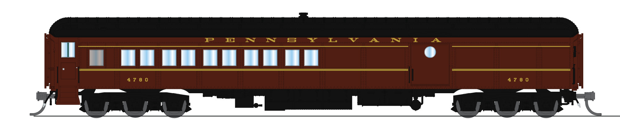 Broadway Limited Imports 10656 N PB70 Coach-Baggage Combine, PRR #5120, Late 1940's Paint