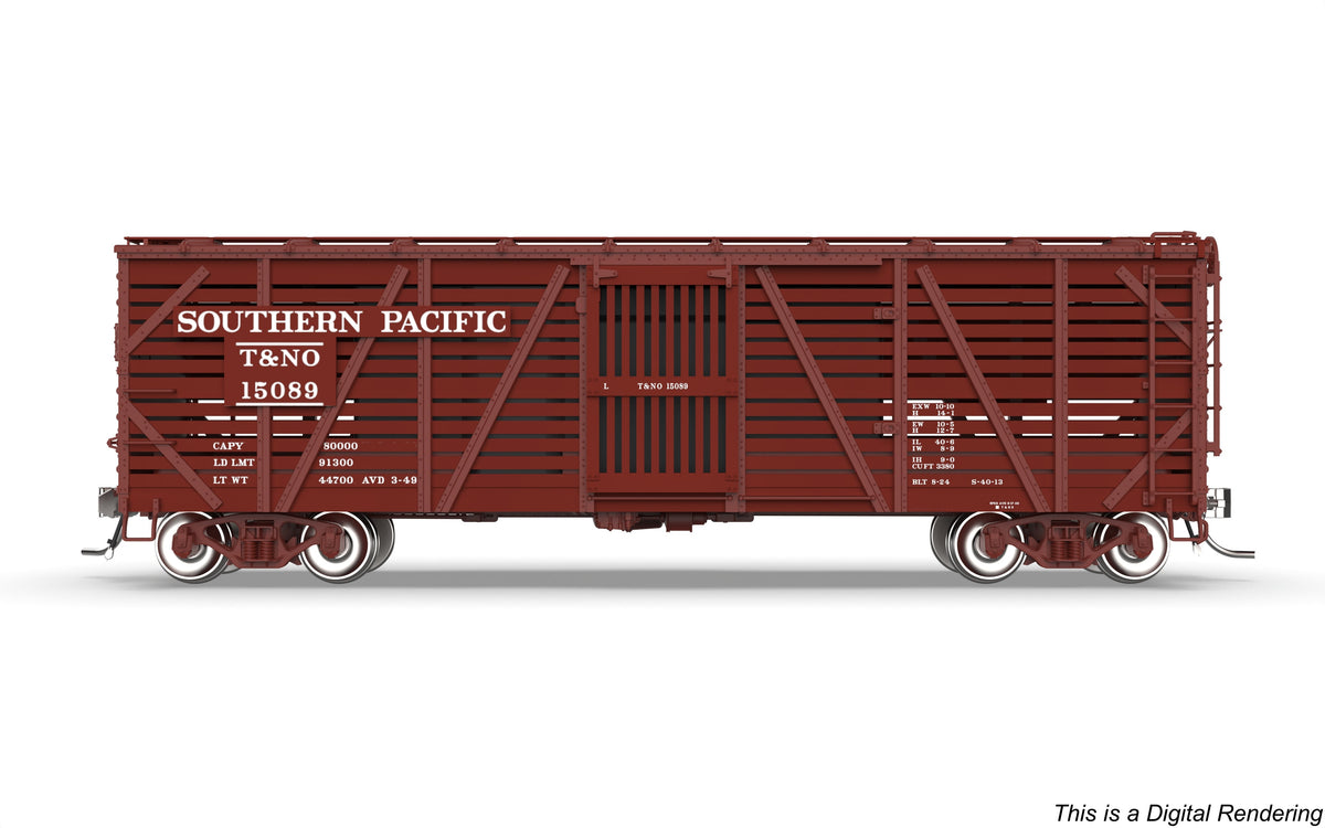 Broadway Limited Imports 10702 HO 40' Wood Stock Car, SP 15089, Cattle Sounds