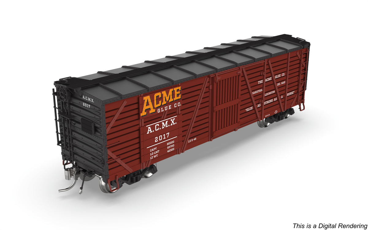 Broadway Limited Imports 10728 HO 40' Wood Stock Car 4-Pack, Acme Glue Factory (Road Nos. 2032, 2049, 2076, 2093)
