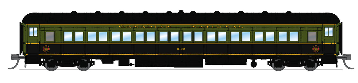 Broadway Limited Imports 10762 N CN Heavyweight 5-Car Passenger Set, Green/Black/Yellow