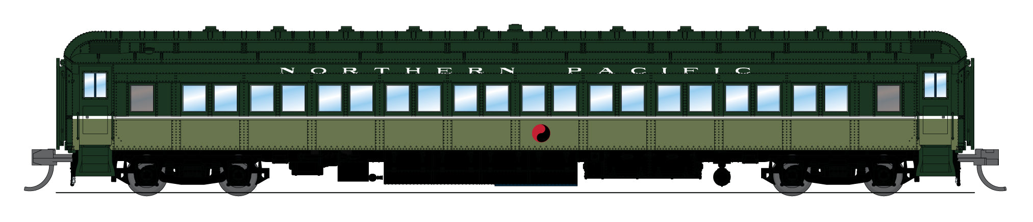 Broadway Limited Imports 10763 N NP Heavyweight 5-Car Passenger Set, Loewy Two-Tone Green