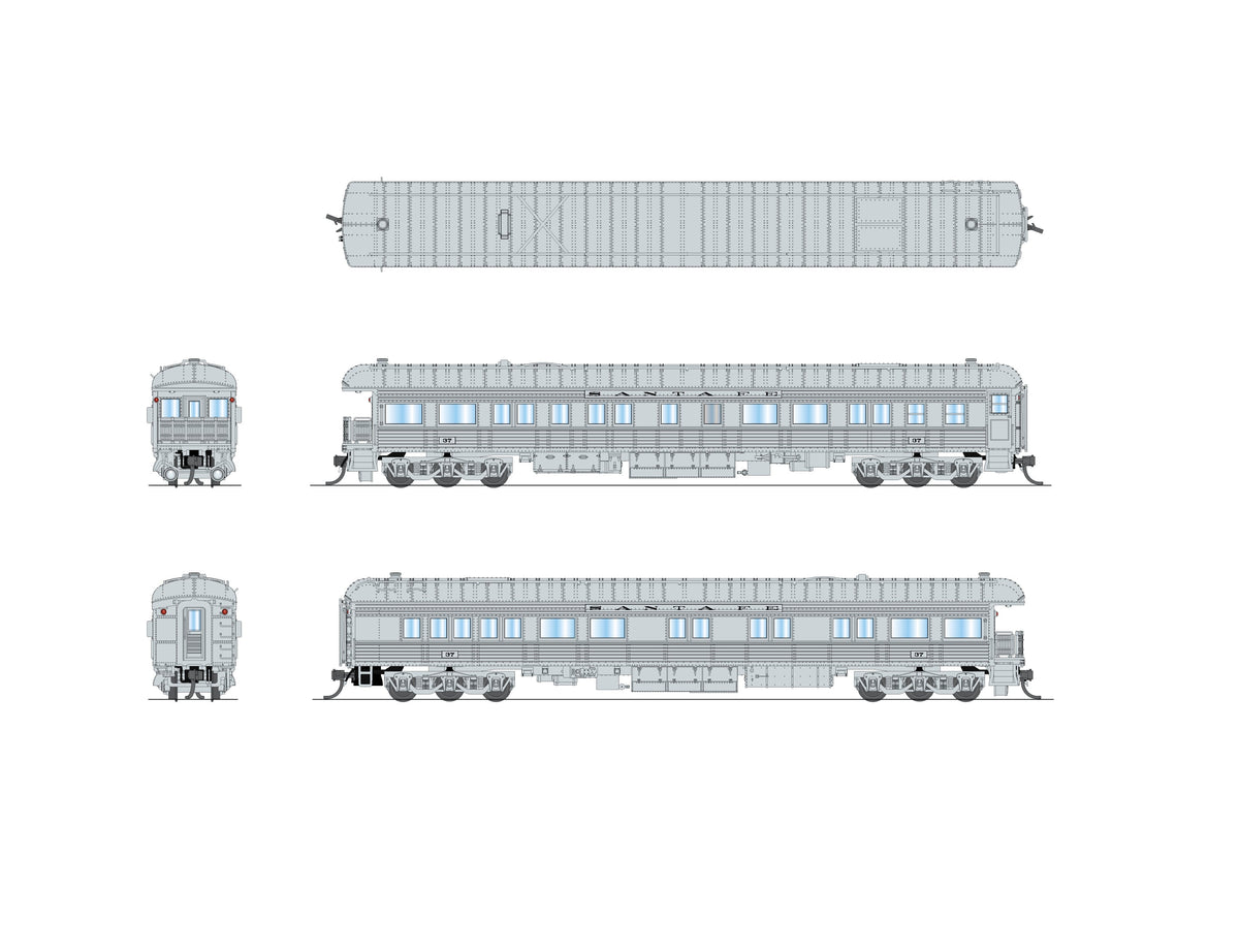 Broadway Limited Imports 10770 N ATSF Heavyweight Business Car #37