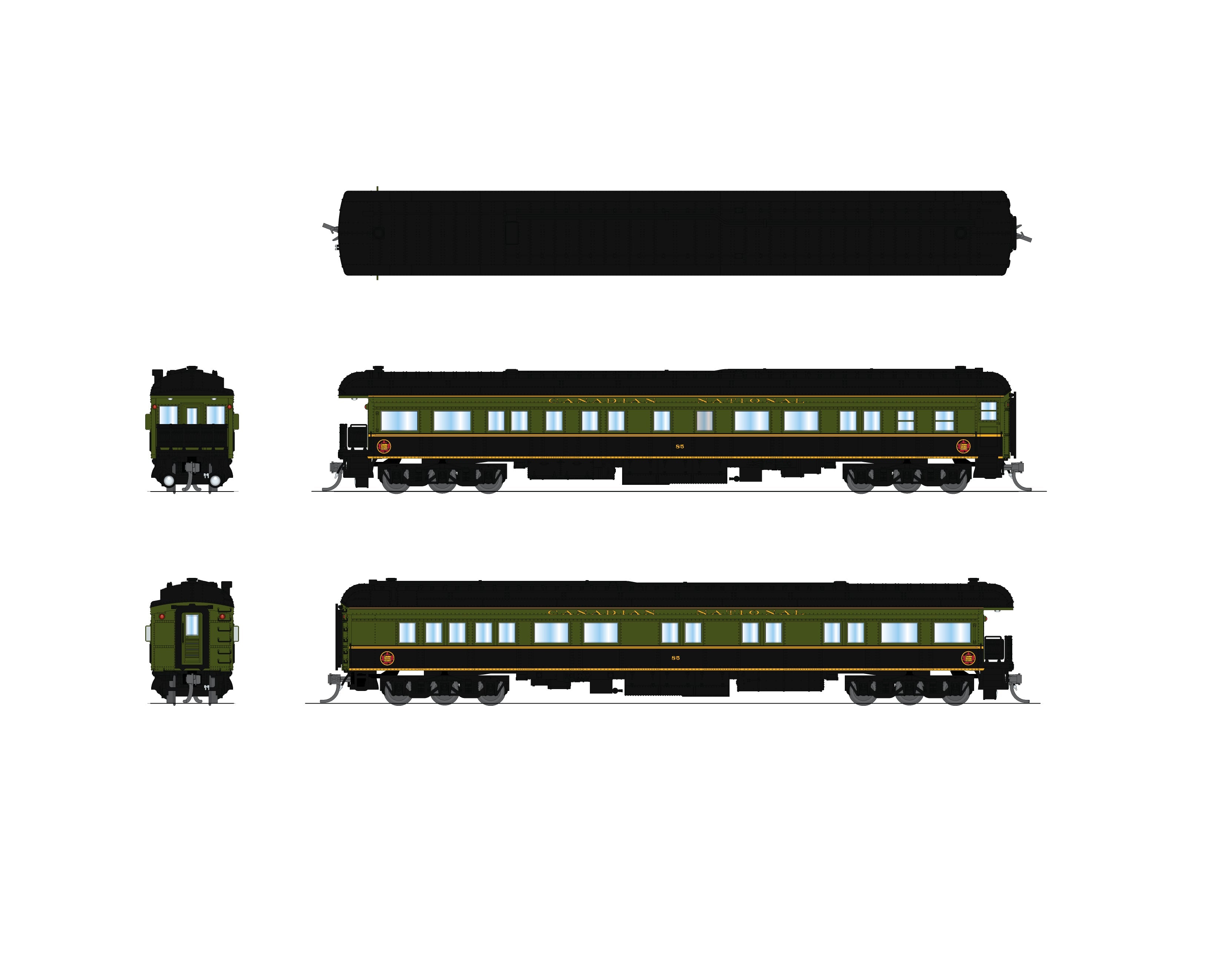 Broadway Limited Imports 10773 N CN Heavyweight Business Car #85