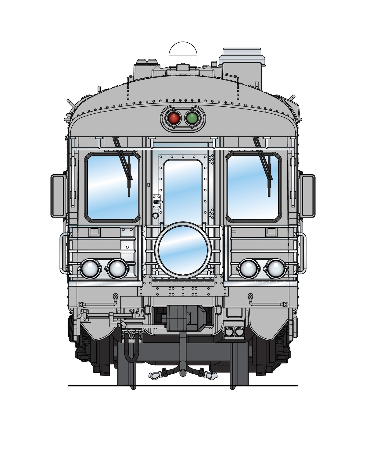 Broadway Limited Imports 10847 HO Union Pacific Business Car #103, Painted Primer Gray, Black Trucks