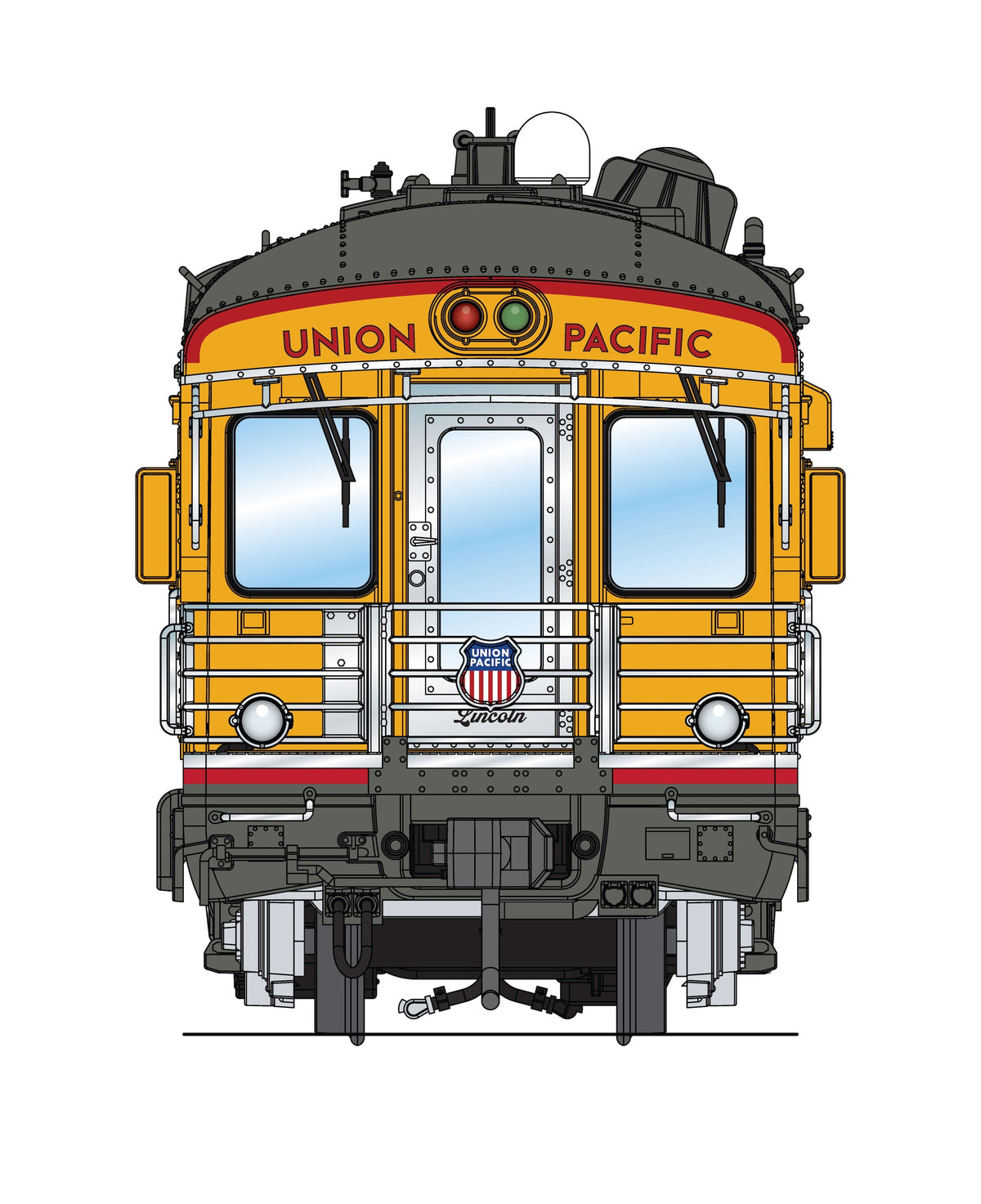Broadway Limited Imports 10848 HO Union Pacific Business Car #101 "Lincoln", Big Boy East Coast w/ Shield