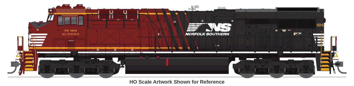 Broadway Limited Imports 10875 N GE ES44AC, Norfolk Southern #8184 "Altoona" Landmark Unit, No-Sound / DCC-Ready