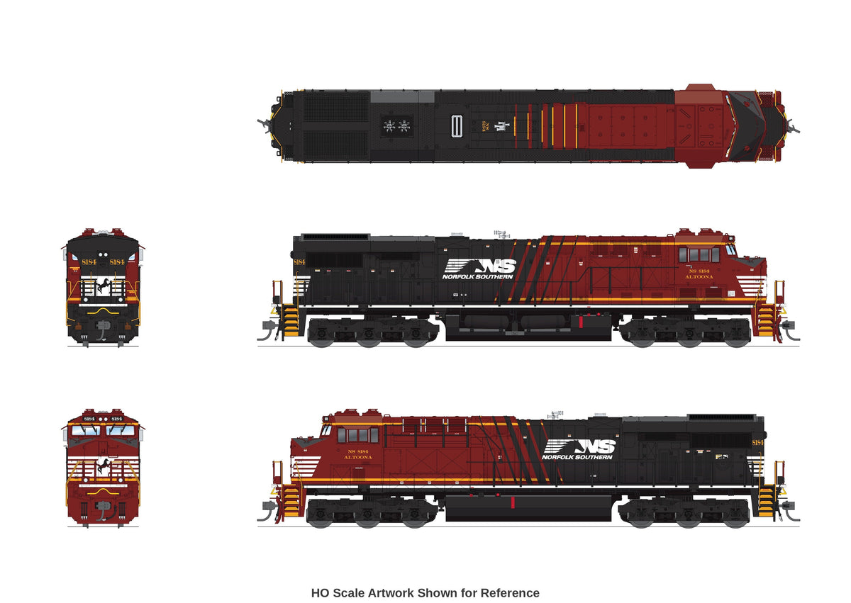 Broadway Limited Imports 10875 N GE ES44AC, Norfolk Southern #8184 "Altoona" Landmark Unit, No-Sound / DCC-Ready
