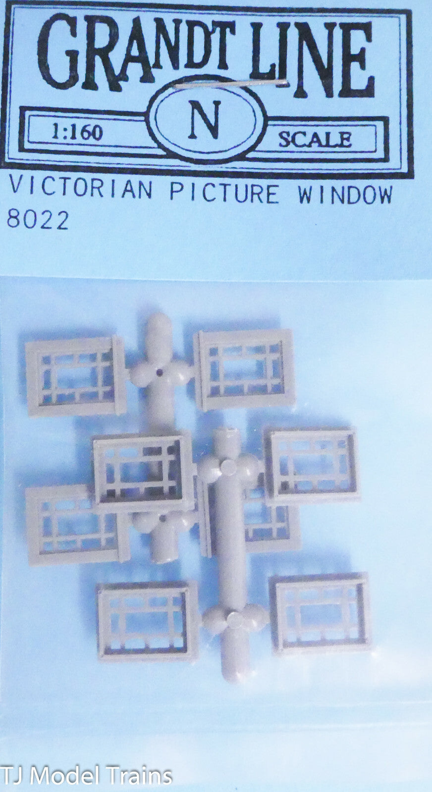 Grandt Line 8022 N Scale Windows -- Victorian Picture - pkg(8)