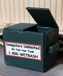Osborn Models 1132 HO Scale Garbage Dumpster (Pack of 4) - 4 per package