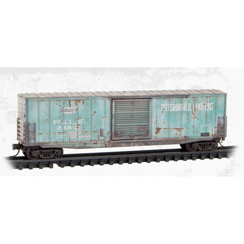 Micro-Trains 180 144 470 N scale Weathered Pittsburgh & Lake Erie 50' Single Door Standard Box Car