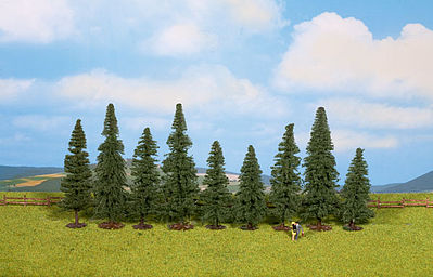 Walthers SceneMaster 1160 HO Scale Fir Trees pkg(9)