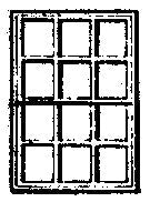 Grandt Line 5009 HO Scale 36" x 56" Double Hung Window - 12 Pane - pkg(8)