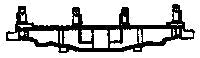 Grandt Line 5125 HO Scale Bolster - Cast Steel Modified Standard Gauge for High-Side Gondola - pkg(4)