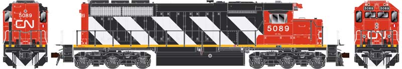 Bowser 24978 HO Scale GMD SD40 (DCC/Sound) — CN Sargent Stripe Non-Dynamic #5096