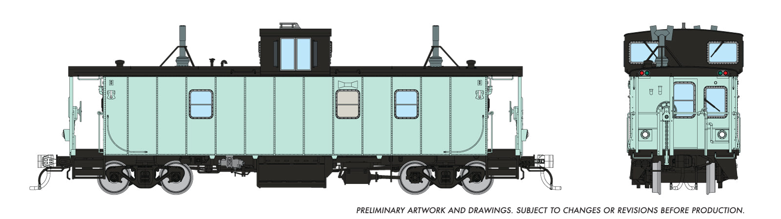 Rapido HO HS Caboose: Undecorated