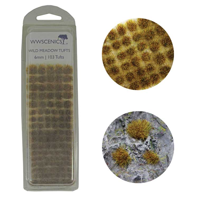 Peco W3TWM6 Wild Meadow Tufts 6 mm x 103