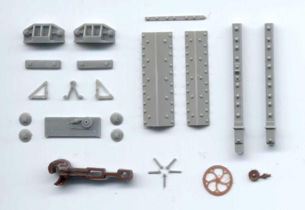 Grandt Line 3012 O Scale D&RGW Fairmont 36" Gauge Pushcar Kit - pkg(1)