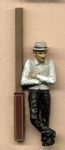 Grandt Line 3088 O Scale Leaning Man (Cast Metal Figure) - pkg(1)