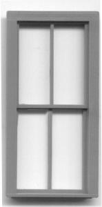 Grandt Line 3723 O Scale 36" x 82" RGS Style Depot Window - Double Hung, 2/2 Light - pkg(4)