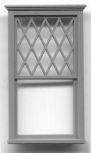 Grandt Line 3750 O Scale 40" x 72" Diamond Patterned Window - Double Hung, 2 Pane - pkg(4)