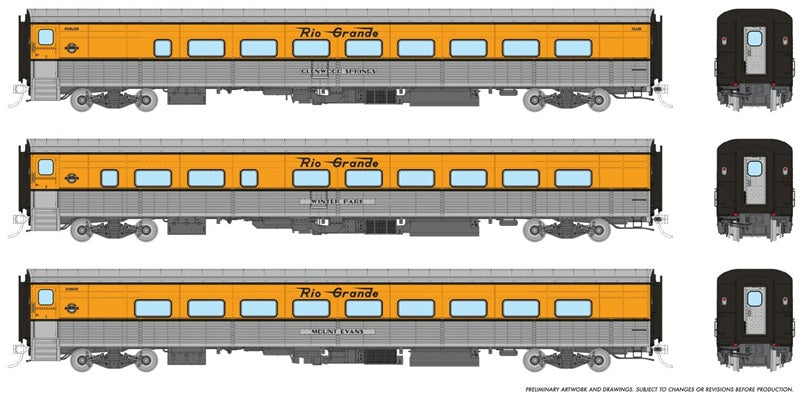 Rapido HO Tempo 3-Car Set — Rio Grande Ski Train Set #2