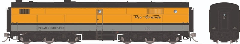 Rapido HO PB Steam Generator Rio Grande #253 Small Logo