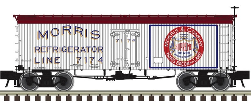 Atlas HO 36 foot wood reefer Morris Refrigerator Line Supreme 7171